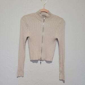 Hippie Rose Junior's Small Cropped Zipped Cardigan